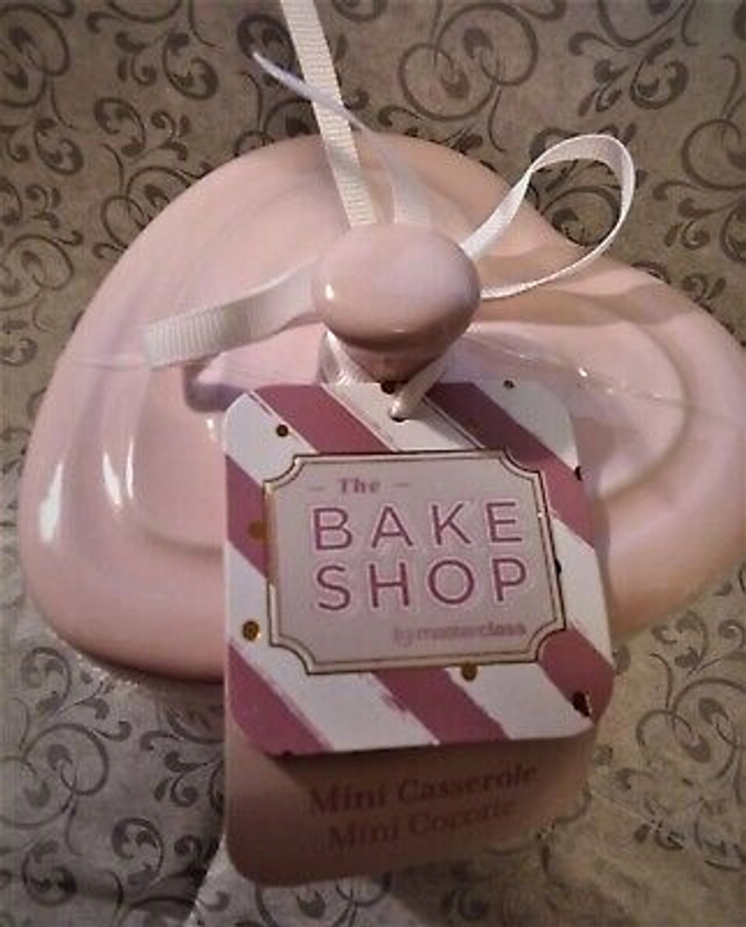 NEW Masterclass The Bake Shop MINI HEART-SHAPED COVERED CASSEROLE pink Cocotte | eBay