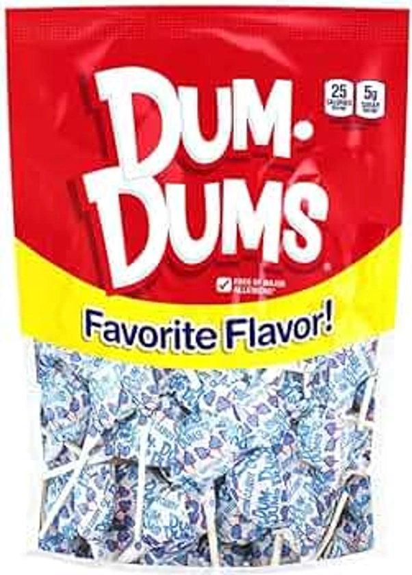 Dum Dums Lollipops Cotton Candy Flavor 1-50 Ct Bag