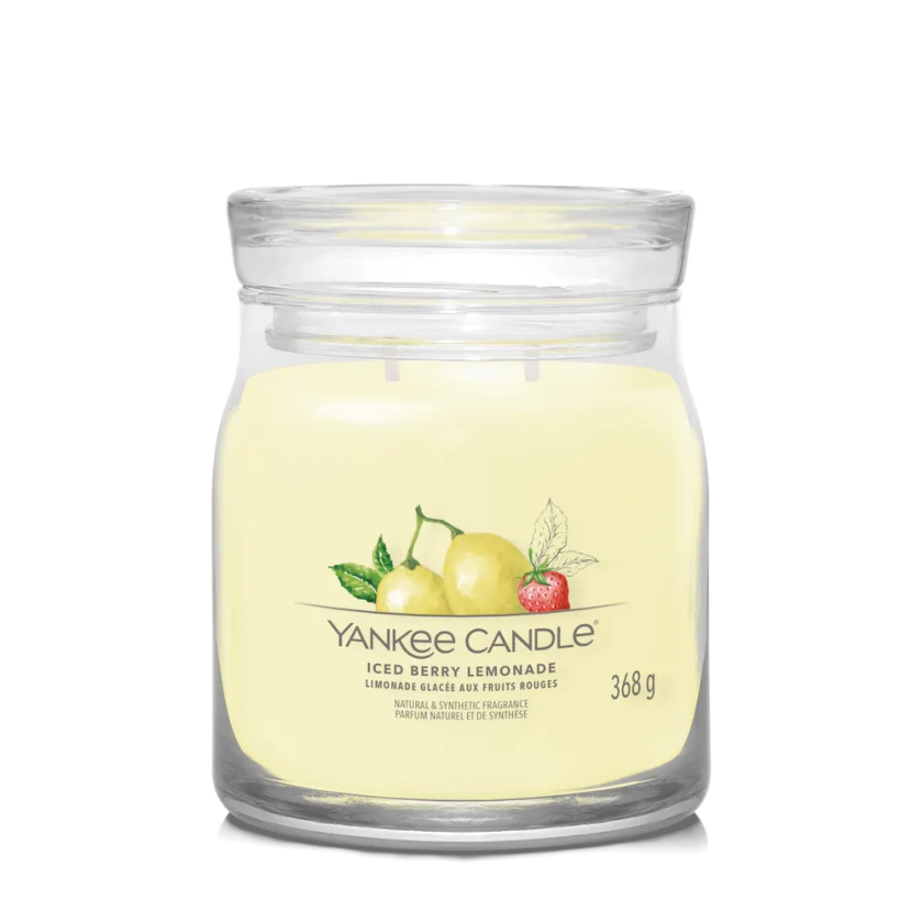 Limonade glacée aux fruits rouges Bougie jarre moyenne Signature - Bougies moyennes Signature | Yankee Candle