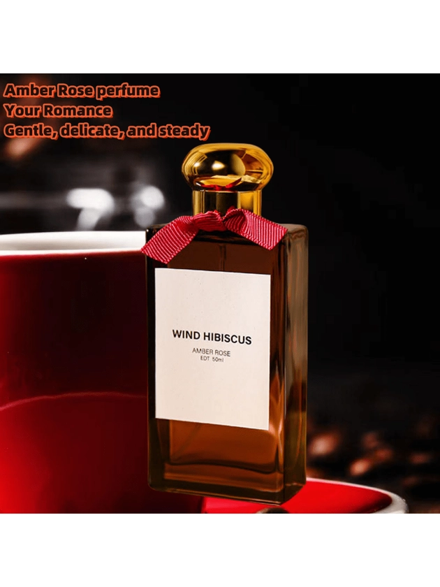 50Ml Amber Rose Perfume, Lasting Fragrance, Romantic Rose, Like A Gentle And Mature Woman, Combines Gentle Jasmine Fragrance And Peach Fruit Fragrance, Warm, Charming, Gentle, Delicate, Steady, Symbolizing Eternity, Dating With Your Daily Life And Work, A Perfume