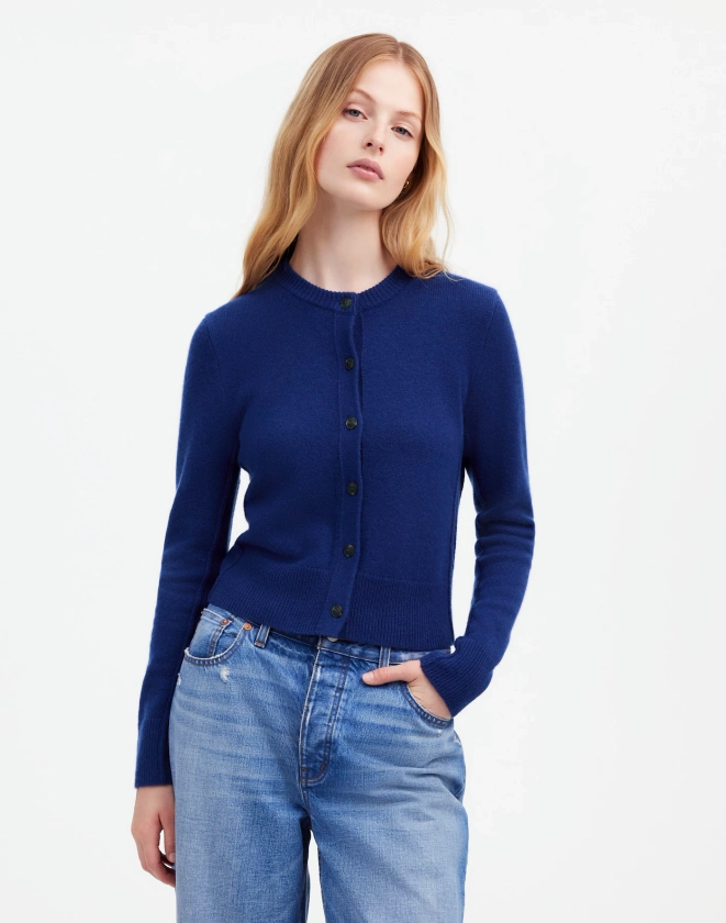 Cashmere Button-Front Cardigan Sweater