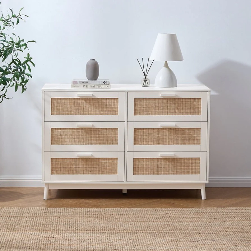 Isla 6 Drawer Chest - Stone