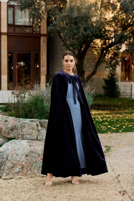 Cape en velours Margaret Navy · Muse ·