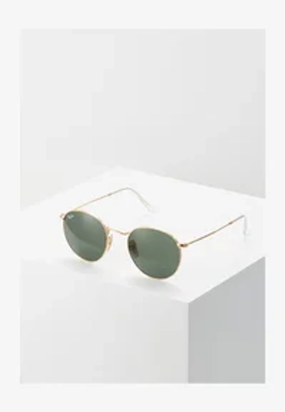 Ray-Ban ROUND METAL UNISEX - Sunglasses - grün/gold-coloured - Zalando.co.uk