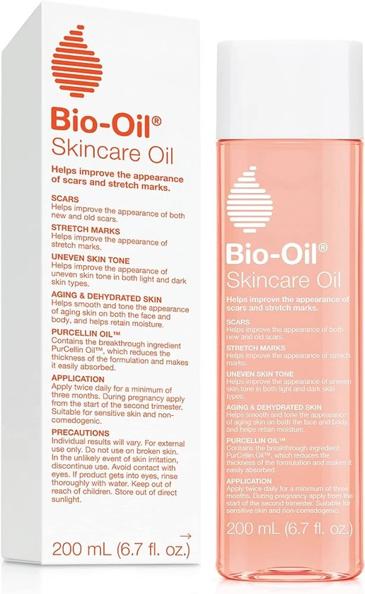 Bio-Oil Skincare Body Oil, Vitamin E Serum for Scars & Stretchmarks, Dermatologist Recommended, All Skin Types, 6.7 oz