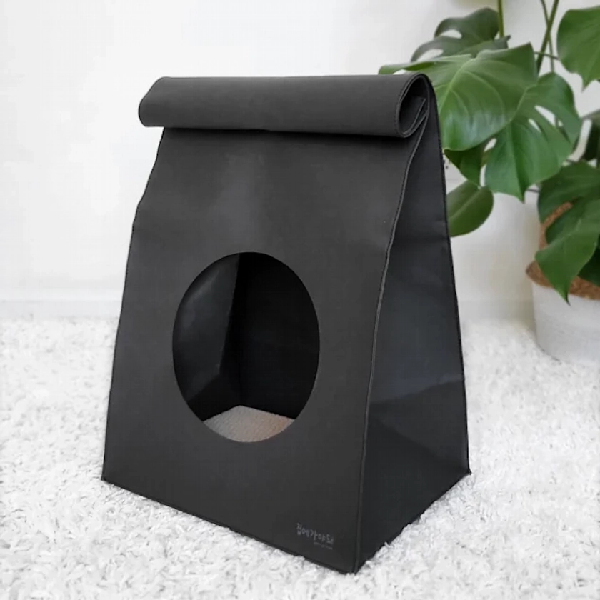 Pets So Good Black Hide & Seek Cat Bag, Medium | Petco