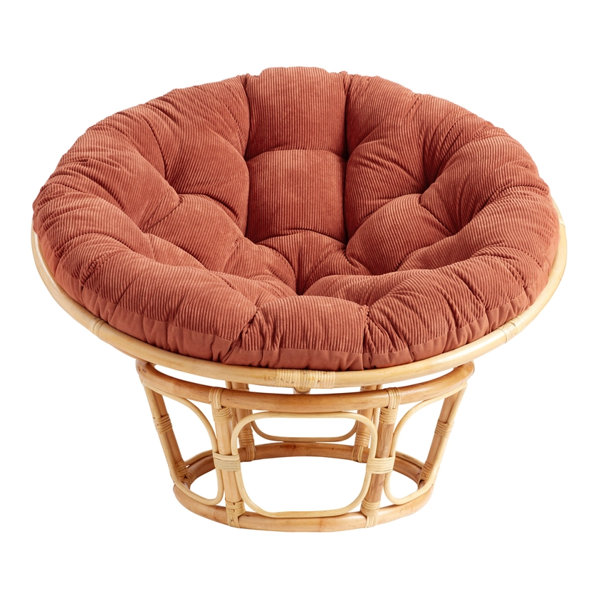 Terracotta Velvet Corduroy Papasan Cushion - World Market