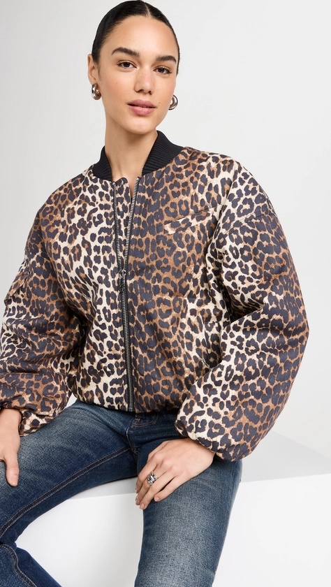 GANNI Printed Canvas Bomber Jacket | Shopbop