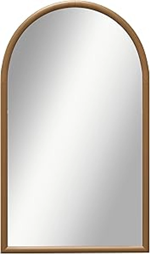 HOMCOM Miroir Mural Arche, 110 x 65 cm Cadre en Bois, Miroir arqué pour Le Salon, la Chambre, l'entrée, Brun foncé : Amazon.fr: Cuisine et Maison