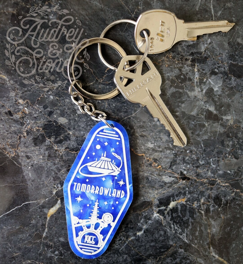 Tomorrowland Acrylic Keychain Magic Kingdom Hotel Motel Walt Disney World Disneyland Key Space Mountain Astro Orbiter Carousel of Progress - Etsy