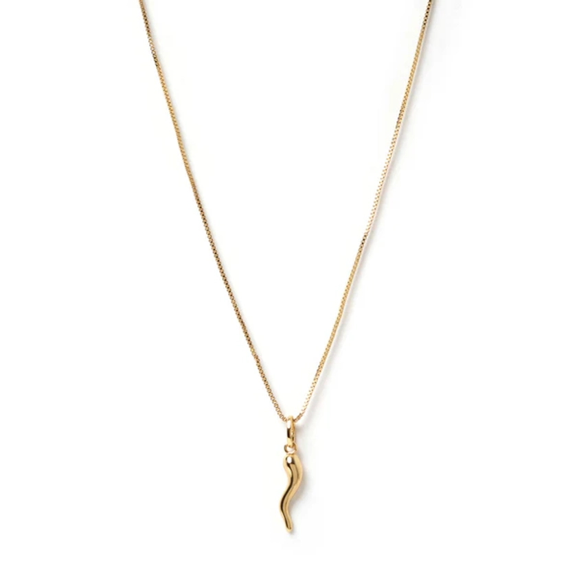 Cornicello Gold Charm Necklace - Large