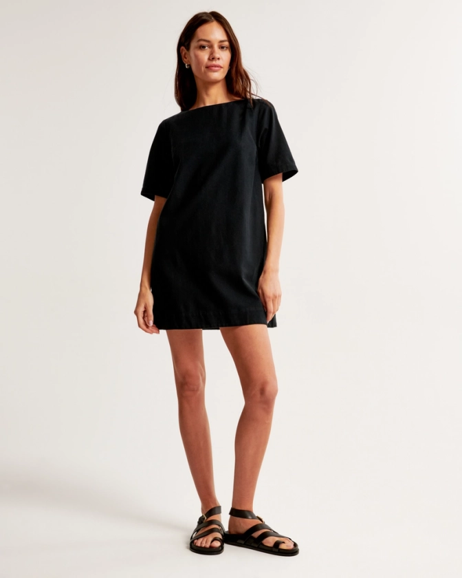 Women's Linen-Blend T-Shirt Dress | Women's Dresses & Jumpsuits | Abercrombie.com
