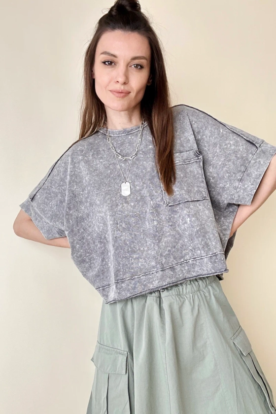 Hot Season Oversized Cropped T-Shirt