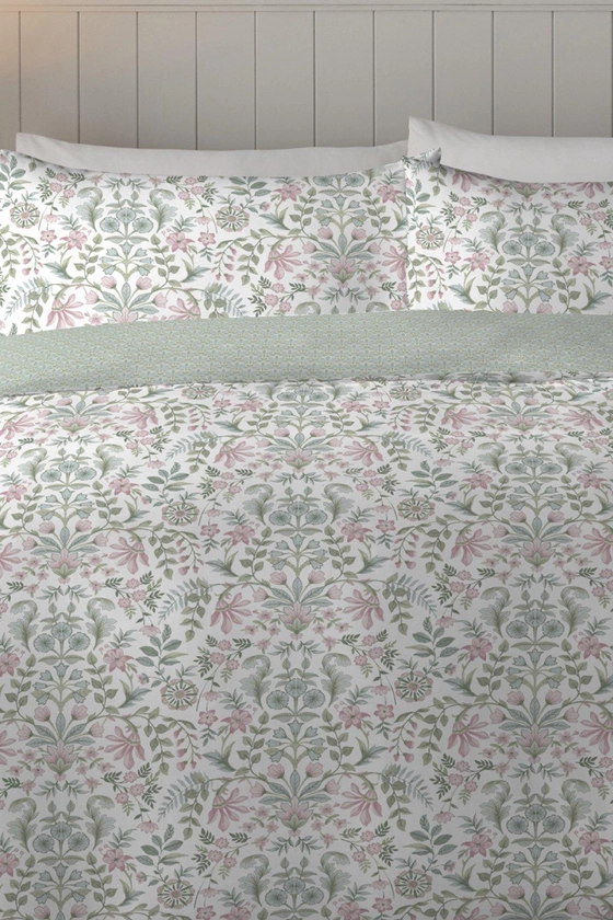 'Bramwell' 100% Cotton Reversible Duvet Cover Set