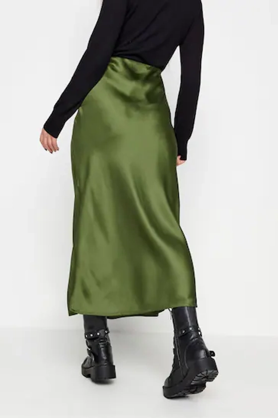 Buy PixieGirl Petite Green Bias Cut Satin Skirt from the Next UK online shop