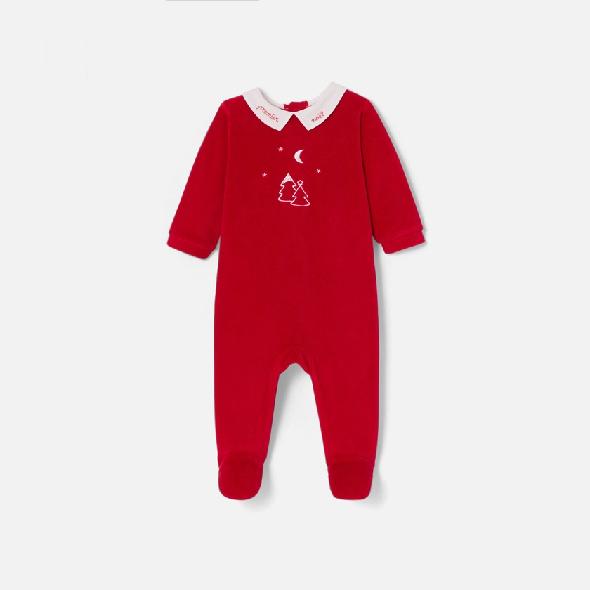 Pyjama de Noël bébé garçon en velours - Jacadi