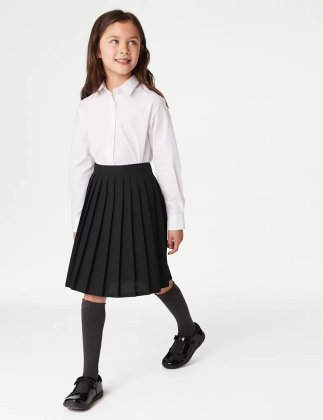Girls' Easy Dressing Pull On School Skirt (2-16 Yrs) | M&S Collection | M&S