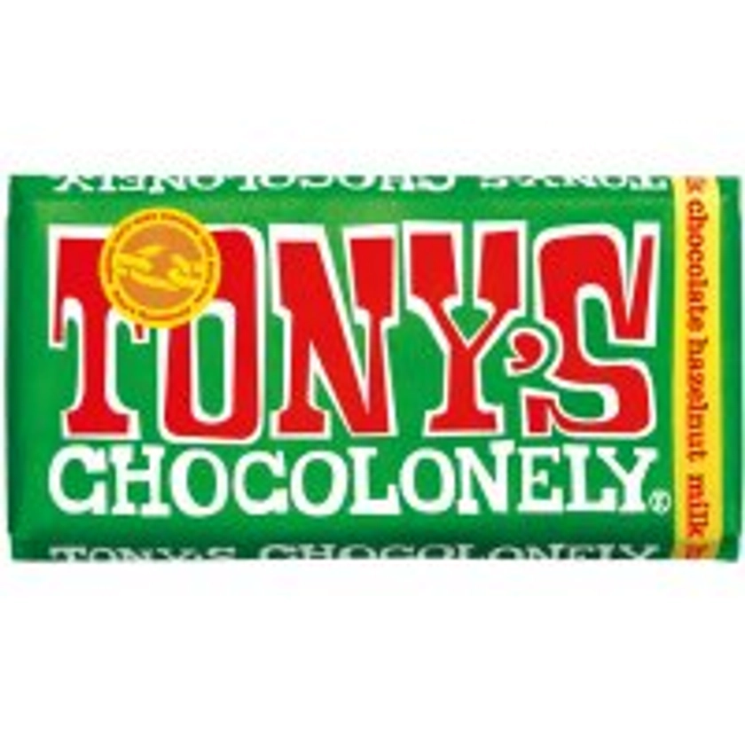 Tony's Chocolonely Milk Chocolate and Hazelnut - 180g - Tonys Chocolonely