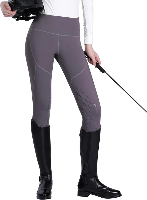 Harrison Howard Knee Patch Riding Breeches for Horse Riders Perfect for Schooling Training Equestrian Tights for Women