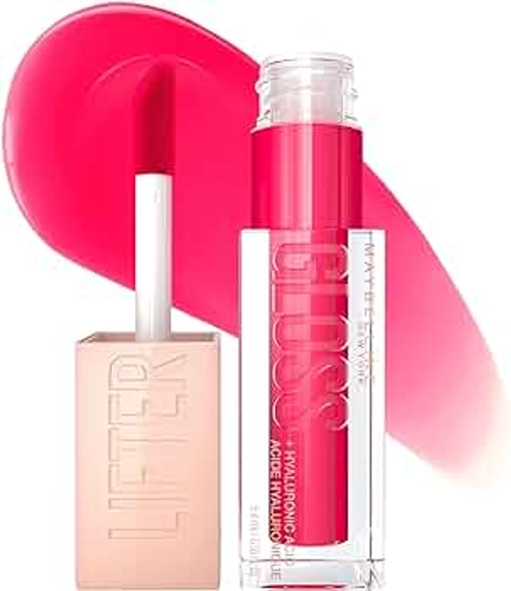 Maybelline New York Lifter Gloss Hydrating Lip Gloss with Hyaluronic Acid, Bubblegum, Sheer Bright Pink, 1 Count