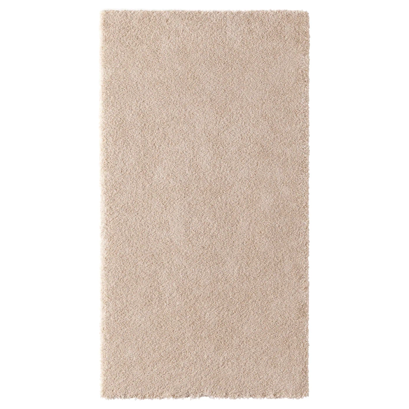 STOENSE Tapis, poils ras - blanc cassé 80x150 cm