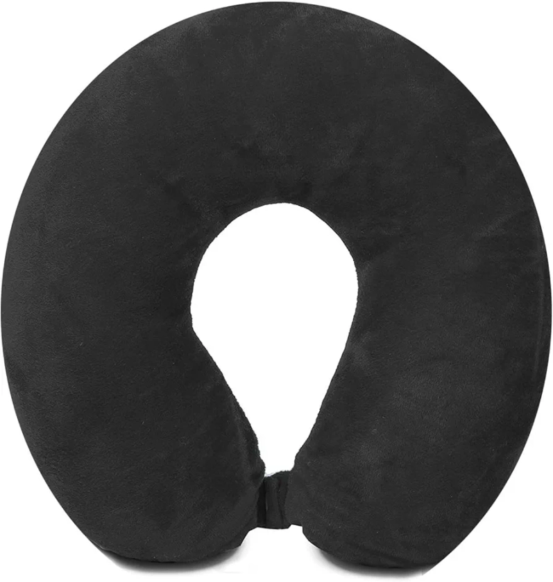 Nitsha Unisex U Shape Micro Fiber Neck Rest Comfortable Travel Neck Pillow for Men, Women - Black : Amazon.in: Bags, Wallets and Luggage