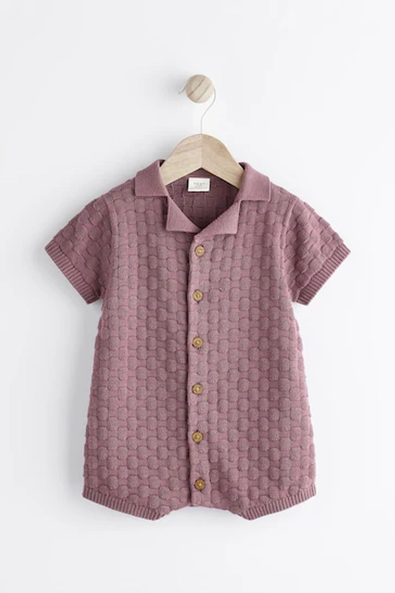 Buy Mauve Purple Baby Knitted Romper (0mths-2yrs) from the Next UK online shop
