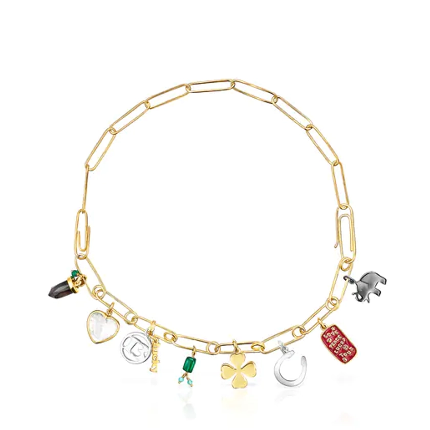 TOUS charms Necklace with Gemstones