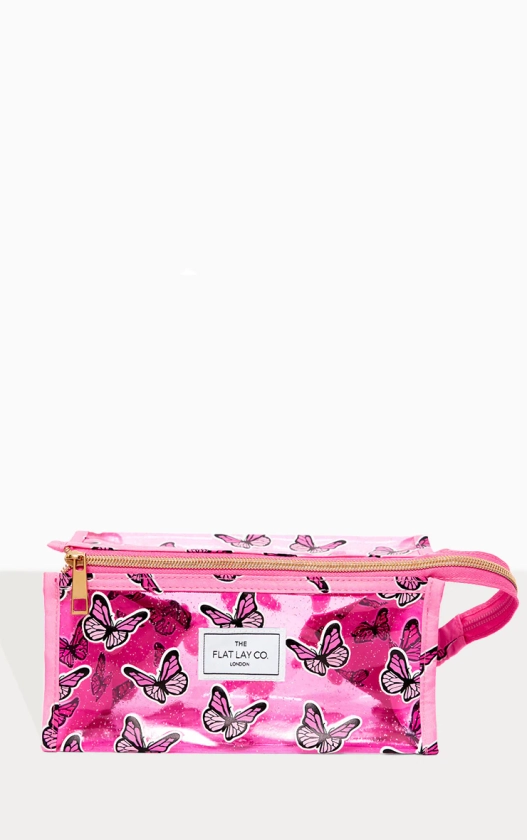 The Flat Lay Co. Makeup Jelly Box Bag In Pink