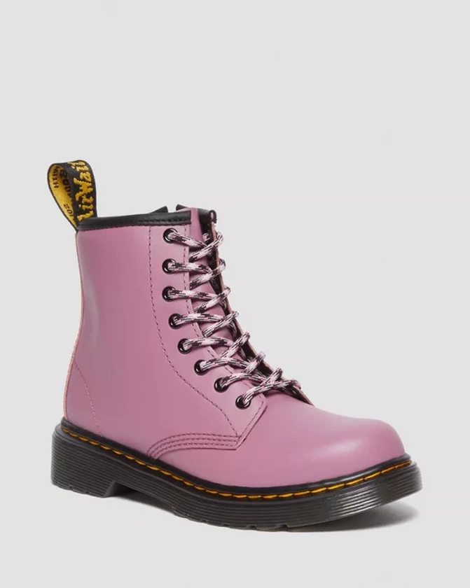 DR MARTENS Boots 1460 en cuir neutre &agrave; lacets Junior