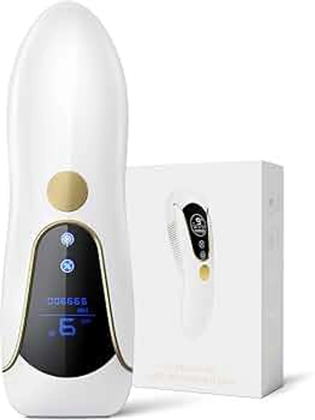 Laser Hair Removal for Women and Men, Air 15 Ice-cooling IPL Device Hair Removal for Nearly Painless & Long-Lasting Results From Home, 3 Modes & Auto Flashing for Fast Full Body Hair Removal