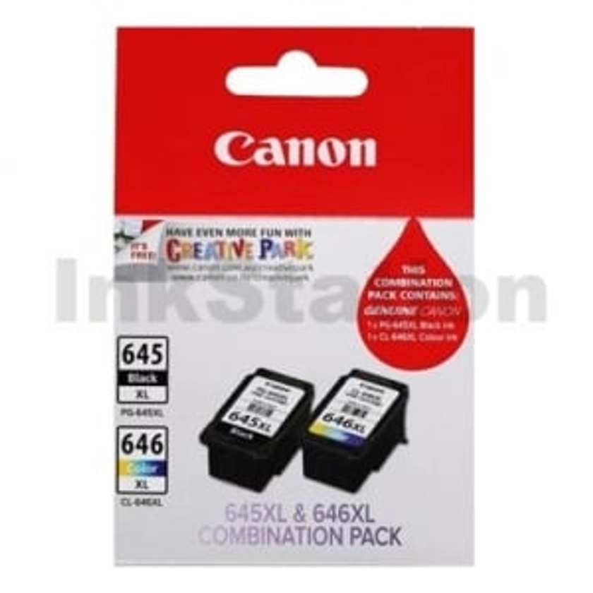 Canon PG-645XL + CL-646XL Genuine High Yield Ink Twin Pack [PG645XLCL646XLCP] [1BK, 1CL] - Ink Cartridges - InkStation