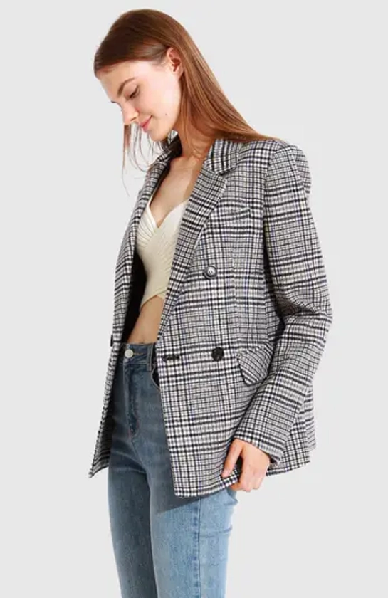 Belle & Bloom Piccadilly Wool Blend Plaid Blazer | Nordstrom