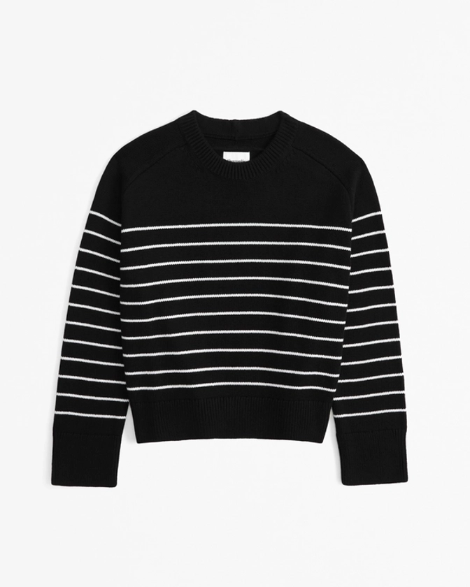 Femme Le pull ras du cou en coton mélangé A&F Madeline | Femme Hauts | Abercrombie.com