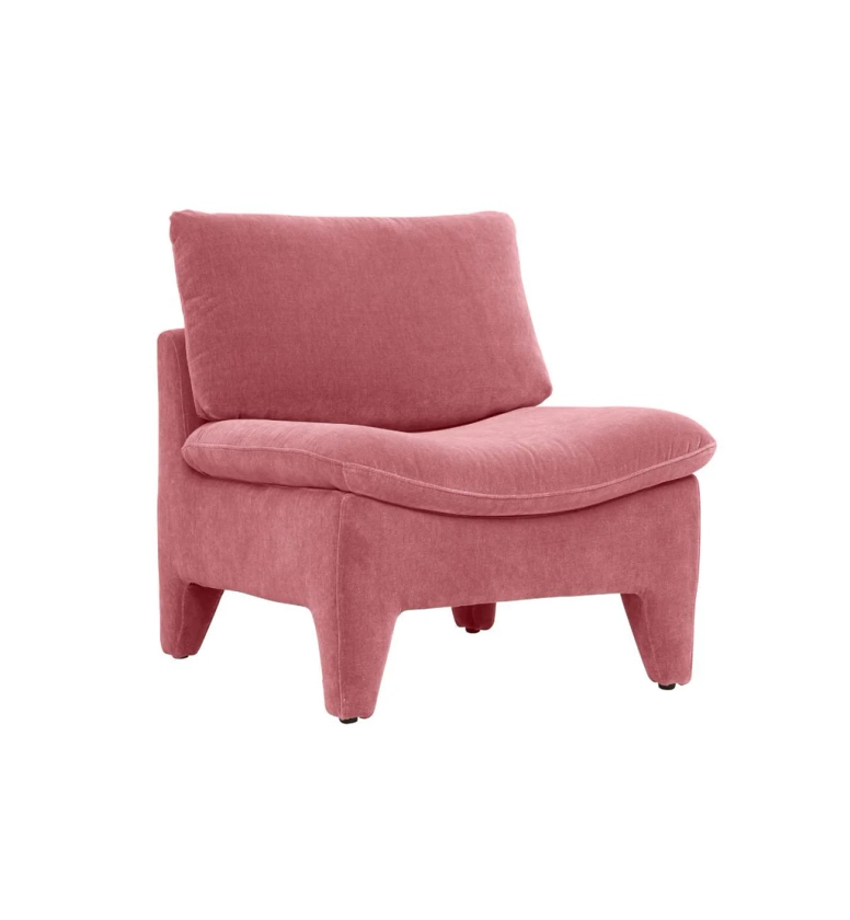 Chill Chair In Pink Clay Velvet