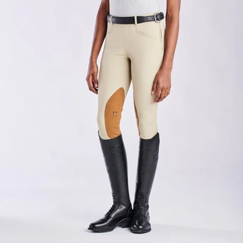 Hadley Mid-Rise Side Zip Breeches by SmartPak - Knee Patch