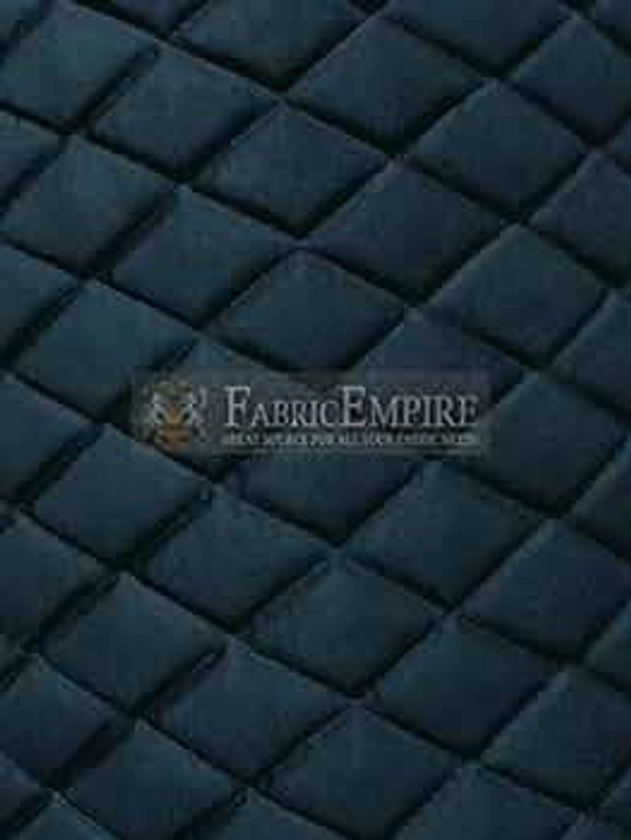 Micro Fiber Passion Suede Fabric Diamond 2" x 3" Quilted Foam Backing Upholstery 52" Wide Sold by The Yard (Navy)