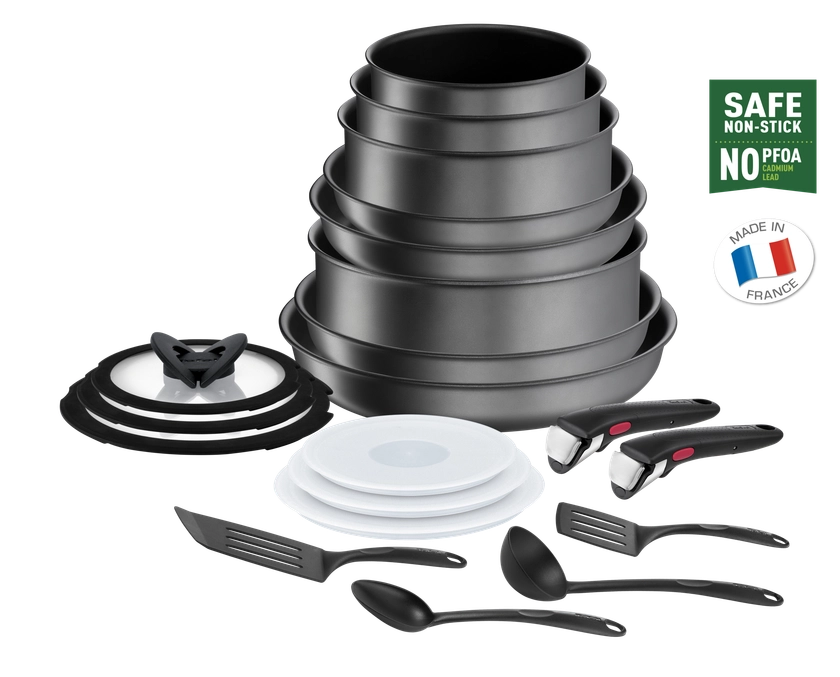 Ingenio Daily Chef On Set 20 pièces | BATTERIES DE CUISINE A MANCHES AMOVIBLES | Tefal