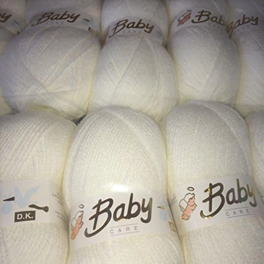 5 x 100g Wool Craft Baby care DK Yarn Knitting Pattern White : Amazon.co.uk: Home & Kitchen