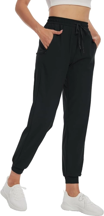Amazon.com: SEVEGO Women's 32" Tall Inseam Joggers Lightweight Sweatpants Zipper Pockets Athletic Workout Lounge Pants Black, S : Clothing, Shoes & Jewelry