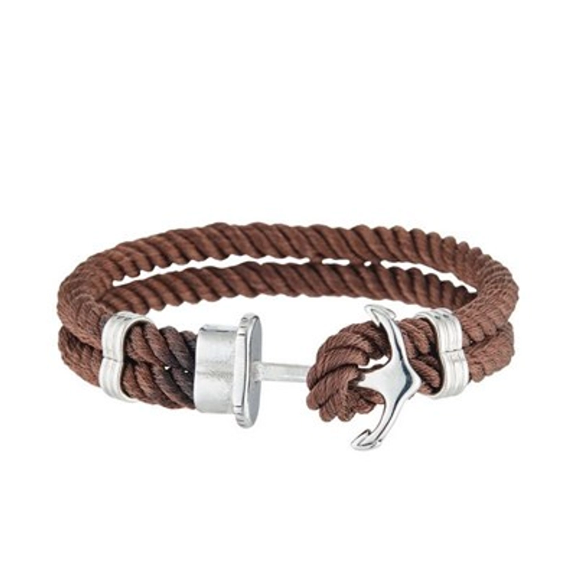Bracelet Homme double corde nylon et ancre acier MES BIJOUX | MATY