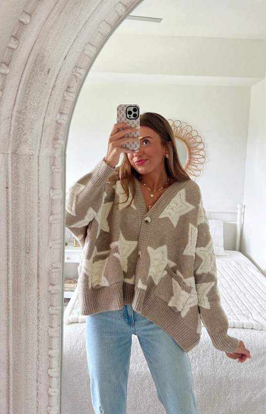 STARGAZE PULLOVER CARDI - TAUPE