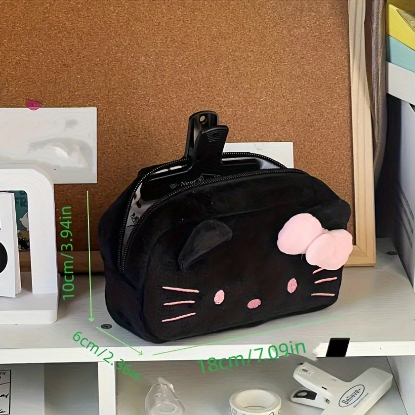 KT Cat Pencil Case, Cute Good-looking Fluffy Stationery Box
