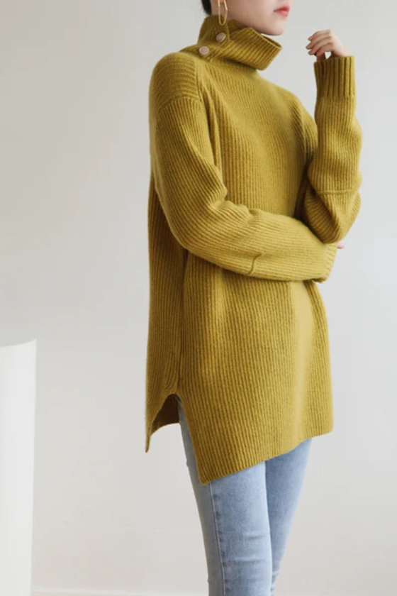 Bessie Turtleneck Wool Sweater