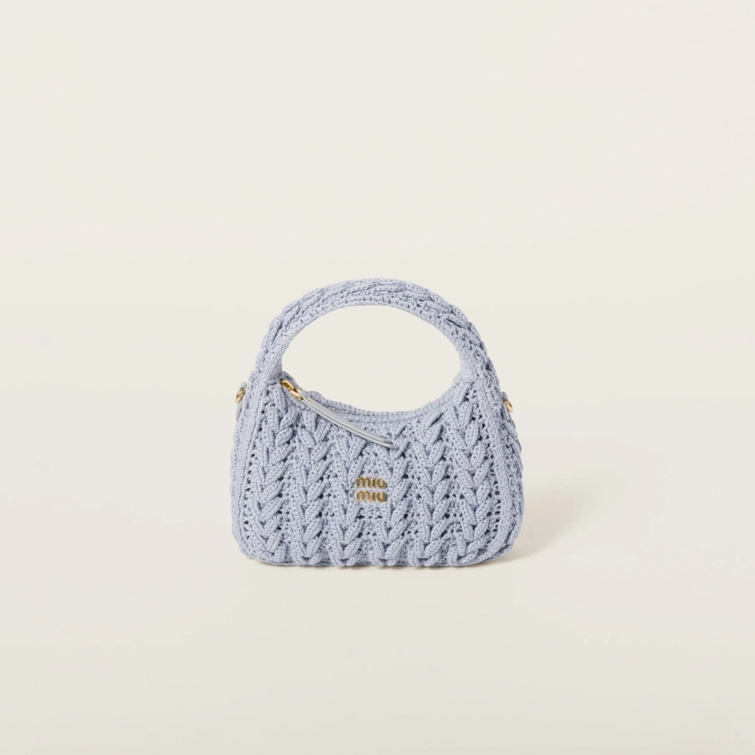 Wander woven cotton hobo bag