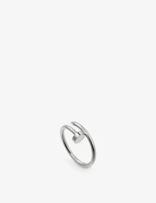 CARTIER - Juste un Clou small 18ct white-gold ring | Selfridges.com