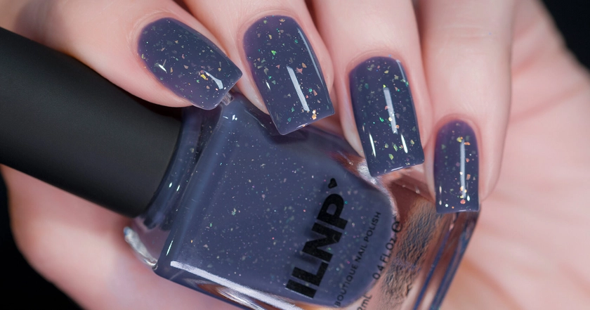 ILNP Starlight - Stormy Indigo Flakie Shimmer Nail Polish