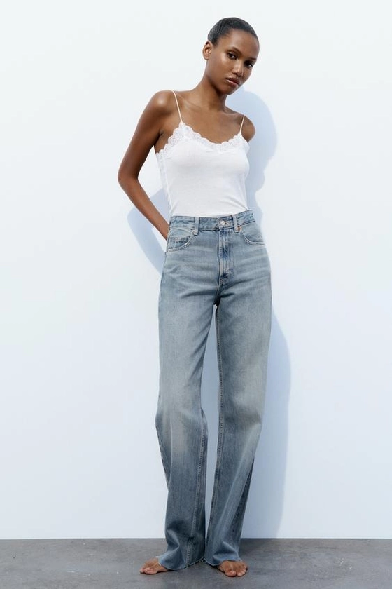 JEAN TRF WIDE LEG TAILLE HAUTE