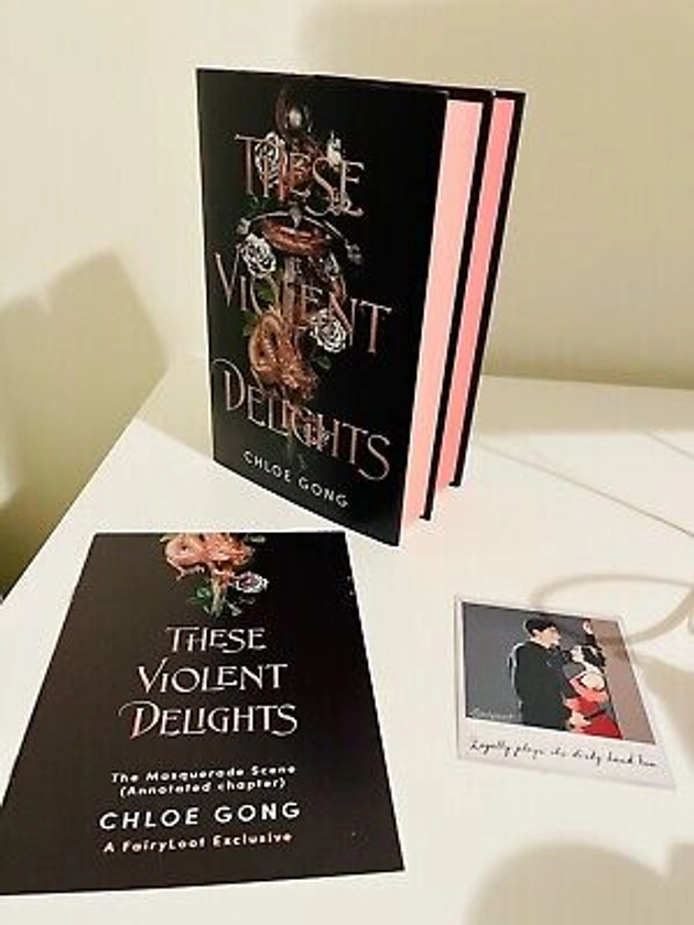 Fairyloot Signed These Violent Delights Set Illumicrate Owlcrate Bookish | eBay