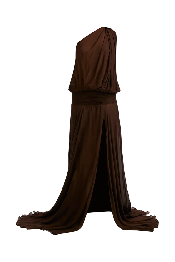 AVA CHOCOLATE BROWN MAXI DRESS | Deme By Gabriella | CULT MIA